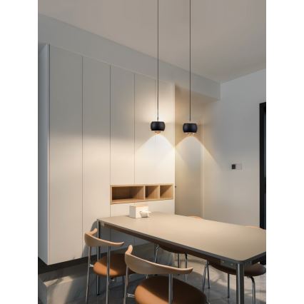 Immax NEO 07219L - LED Димируем пендел DORMINE LED/6W/230V матов черен Tuya + дистанционно управление