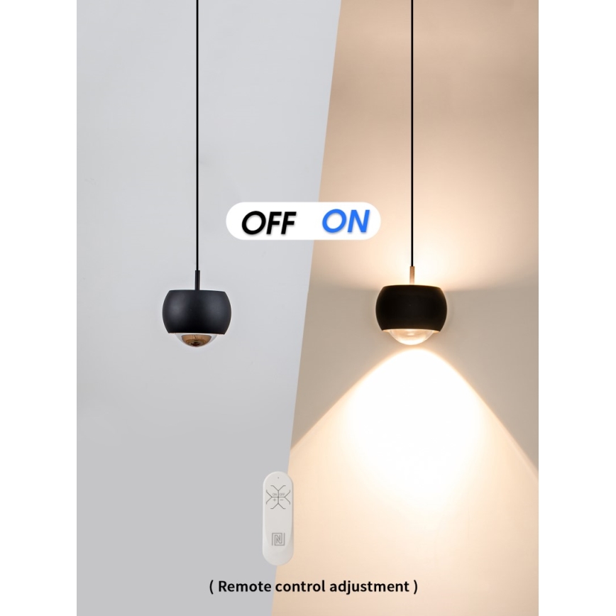 Immax NEO 07219L - LED Димируем пендел DORMINE LED/6W/230V матов черен Tuya + дистанционно управление