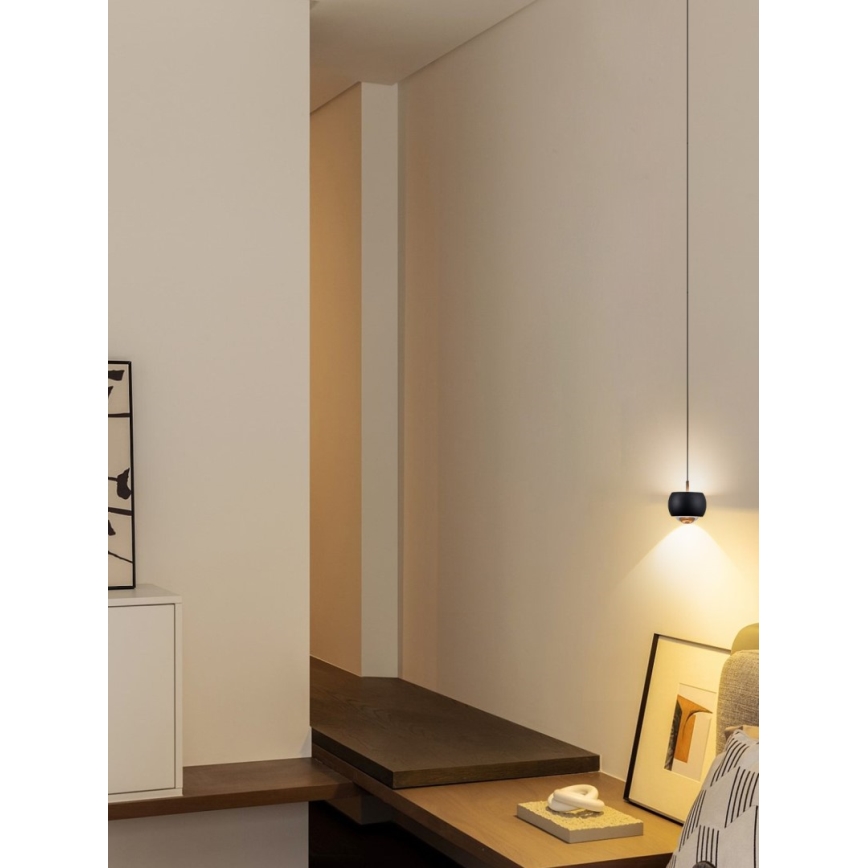 Immax NEO 07219L - LED Димируем пендел DORMINE LED/6W/230V матов черен Tuya + дистанционно управление