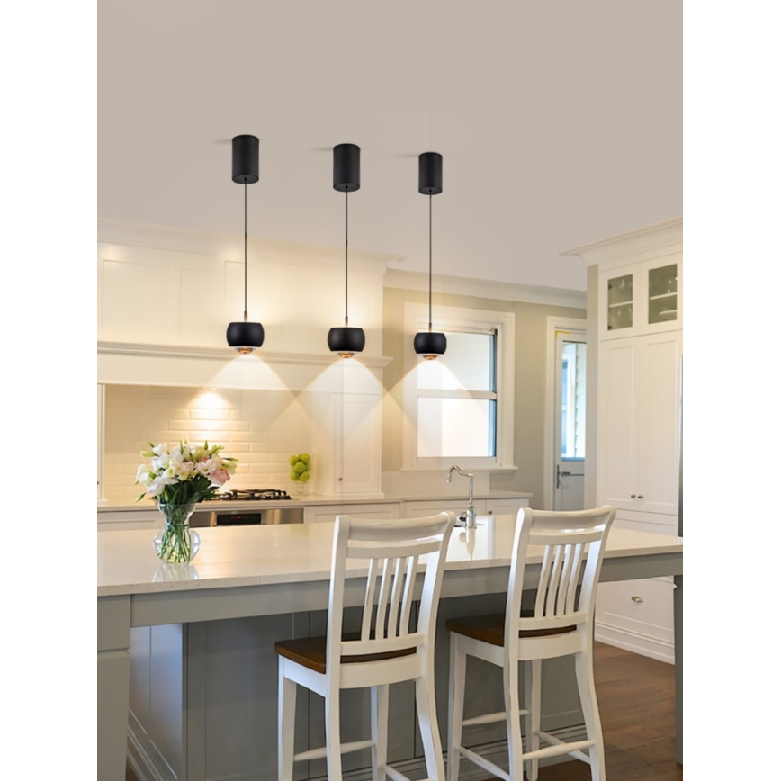 Immax NEO 07219L - LED регулируема лампа на кабел DORMINE LED/6W/230V матово черно Tuya + дистанционно управление