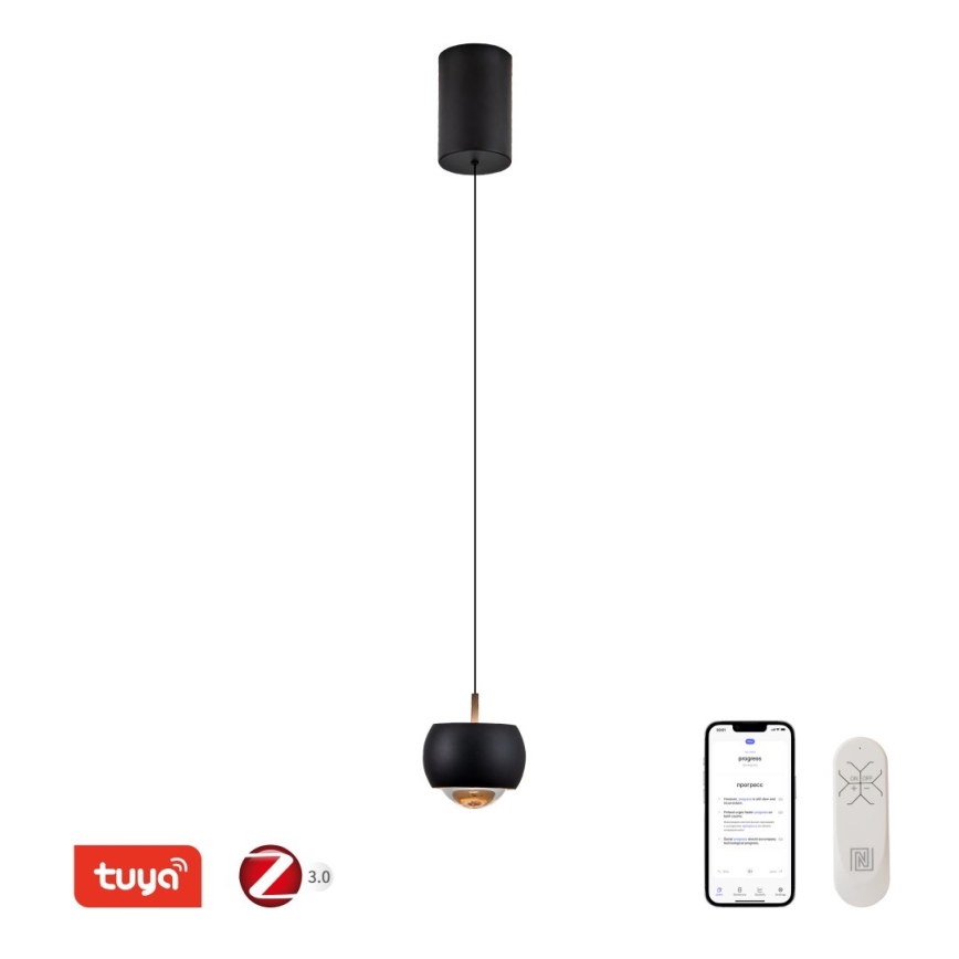 Immax NEO 07219L - LED регулируема лампа на кабел DORMINE LED/6W/230V матово черно Tuya + дистанционно управление