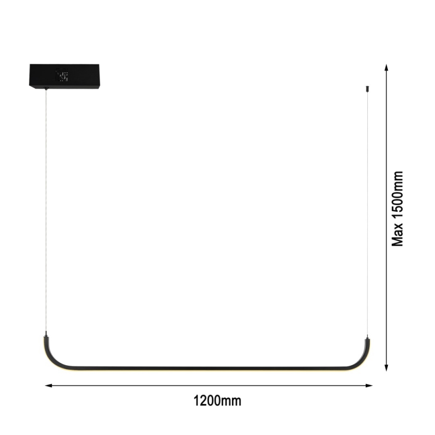 Immax NEO 07221L - LED регулируема лампа на кабел NEO LITE PATTINI LED/26W/230V 2700-6500K Wi-Fi Tuya + дистанционно управление