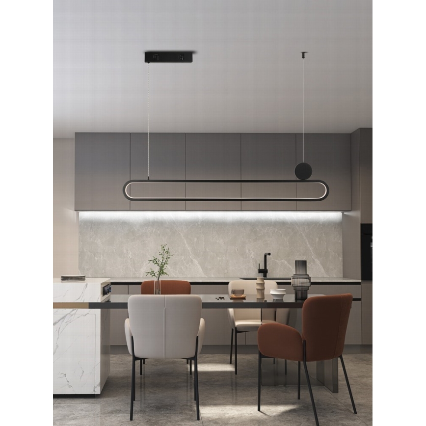 Immax NEO 07231L - LED Димируем пендел NEO LITE OVALE LED/50W/230V 2700-6500K Wi-Fi Tuya + дистанционно управление