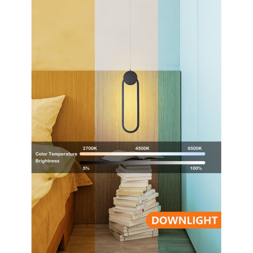 Immax NEO 07232L - LED Димируем пендел NEO LITE OVALE LED/22W/230V 2700-6500K Wi-Fi Tuya + дистанционно управление