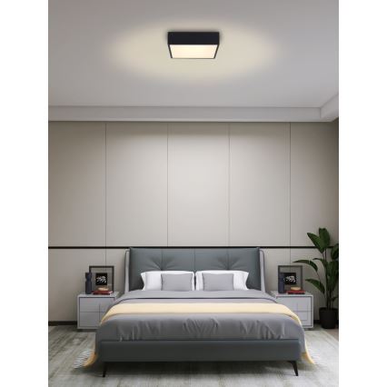 Immax NEO 07237L - LED Димируем плафон CANTO LED/22W/230V черен Tuya + дистанционно управление