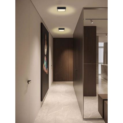 Immax NEO 07237L - LED Димируем плафон CANTO LED/22W/230V черен Tuya + дистанционно управление