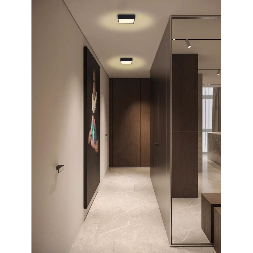 Immax NEO 07237L - LED Димируем плафон CANTO LED/22W/230V черен Tuya + дистанционно управление