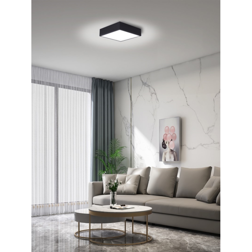 Immax NEO 07237L - LED Димируем плафон CANTO LED/22W/230V черен Tuya + дистанционно управление