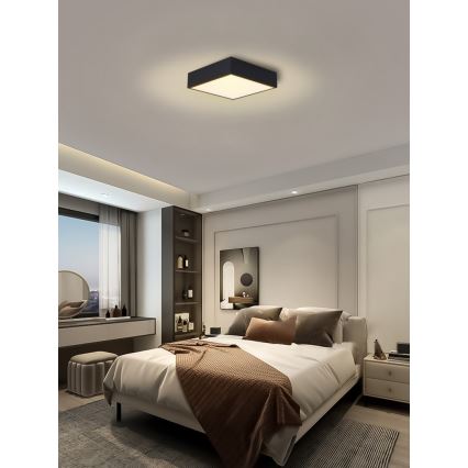 Immax NEO 07237L - LED Димируем плафон CANTO LED/22W/230V черен Tuya + дистанционно управление
