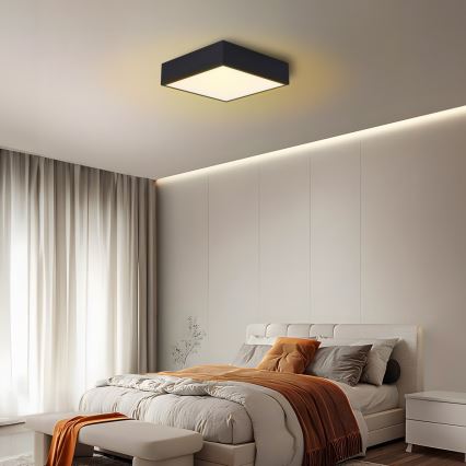 Immax NEO 07237L - LED Димируем плафон CANTO LED/22W/230V черен Tuya + дистанционно управление