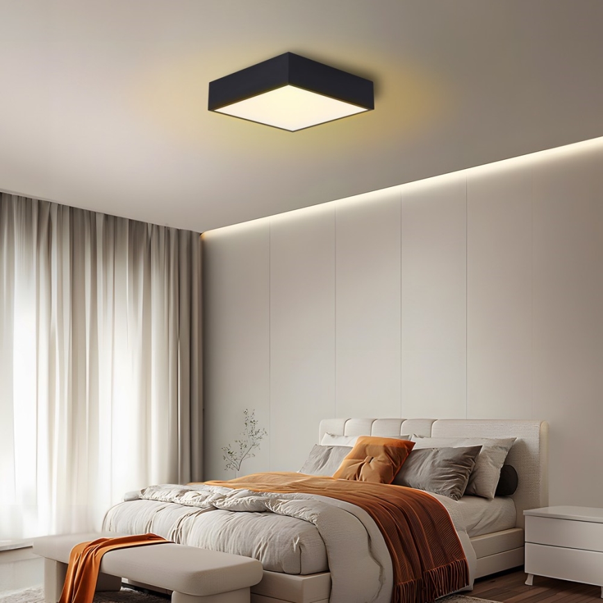 Immax NEO 07237L - LED Димируем плафон CANTO LED/22W/230V черен Tuya + дистанционно управление