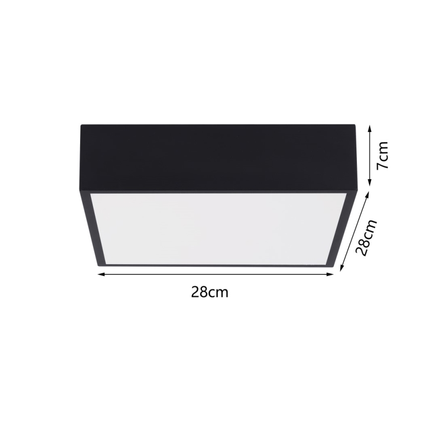 Immax NEO 07237L - LED Димируем плафон CANTO LED/22W/230V черен Tuya + дистанционно управление