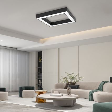 Immax NEO 07239L - LED Димируем плафон CANTO LED/60W/230V черен Tuya + дистанционно управление