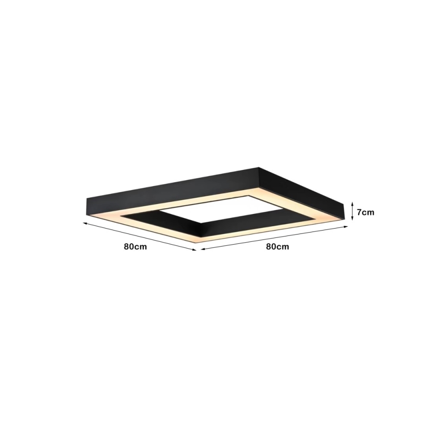Immax NEO 07239L - LED Димируем плафон CANTO LED/60W/230V черен Tuya + дистанционно управление