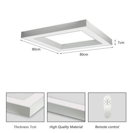 Immax NEO 07240L - LED Димируем плафон CANTO LED/60W/230V 2700-6500K Tuya бял