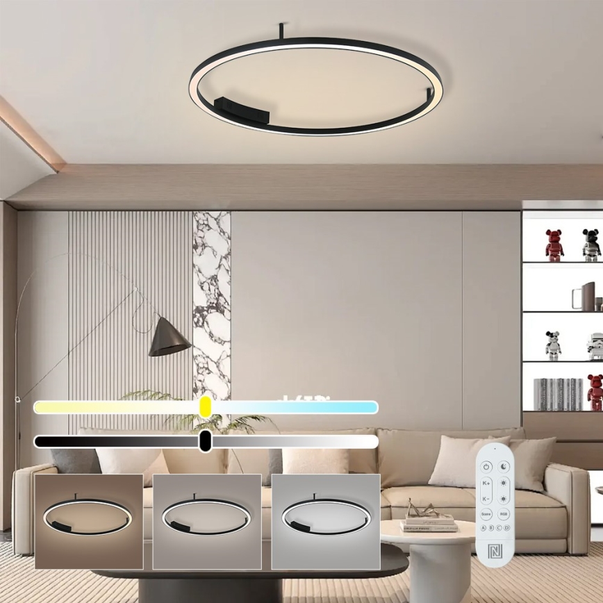 Immax NEO 07246-80 - LED Димируем плафон FINO LED/55W/230V см Tuya + дистанционно управление