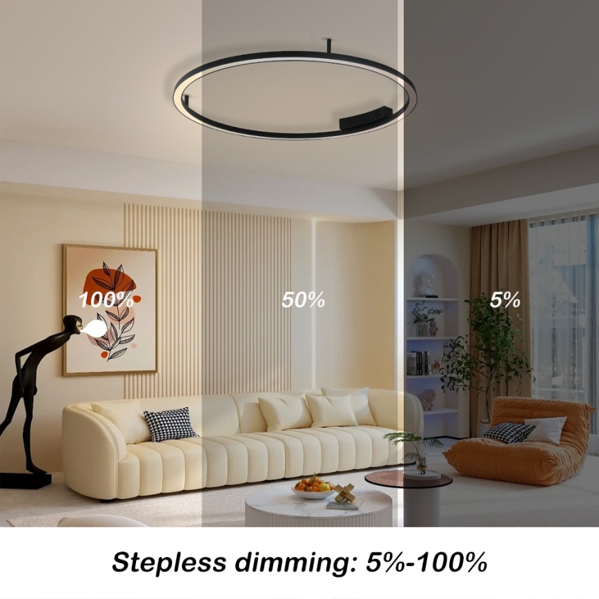 Immax NEO 07246-80 - LED Димируем плафон FINO LED/55W/230V см Tuya + дистанционно управление
