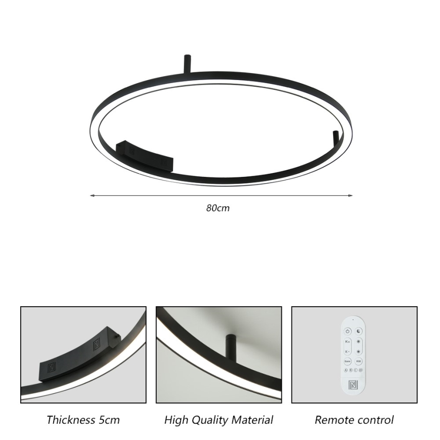 Immax NEO 07246-80 - LED Димируем плафон FINO LED/55W/230V см Tuya + дистанционно управление