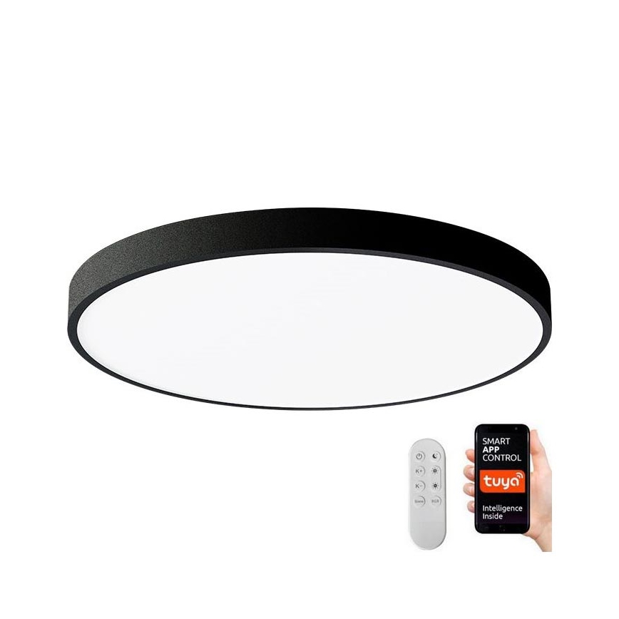 Immax NEO 07249L - LED Димируем плафон NEO LITE SEMPLICI LED/48W/230V 3000-6000K Wi-Fi Tuya черен + дистанционно управление