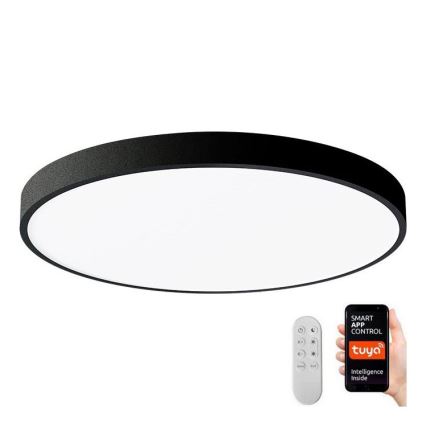 Immax NEO 07249L - LED Димируем плафон NEO LITE SEMPLICI LED/48W/230V 3000-6000K Wi-Fi Tuya черен + дистанционно управление