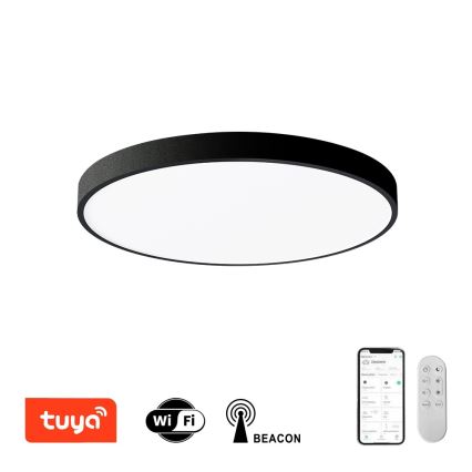 Immax NEO 07249L - LED Димируем плафон NEO LITE SEMPLICI LED/48W/230V 3000-6000K Wi-Fi Tuya черен + дистанционно управление