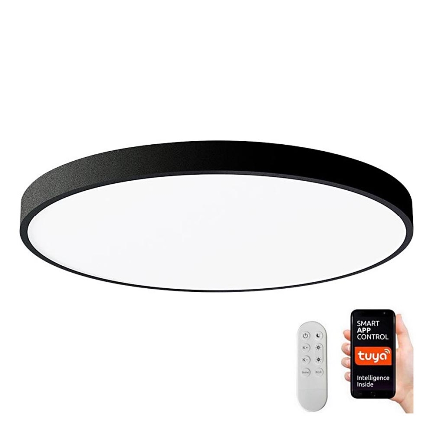 Immax NEO 07250L - LED Димируем плафон NEO LITE SEMPLICI LED/60W/230V 3000-6000K Wi-Fi Tuya черен + дистанционно управление