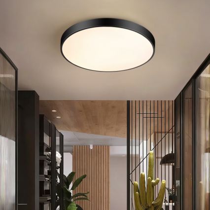 Immax NEO 07250L - LED Димируем плафон NEO LITE SEMPLICI LED/60W/230V 3000-6000K Wi-Fi Tuya черен + дистанционно управление