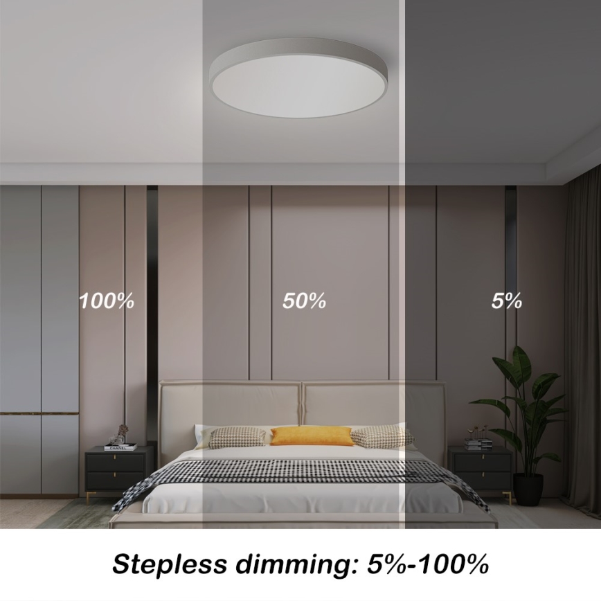 Immax NEO 07251L - LED Димируем плафон NEO LITE SEMPLICI LED/36W/230V 3000-6000K Wi-Fi Tuya бял + дистанционно управление