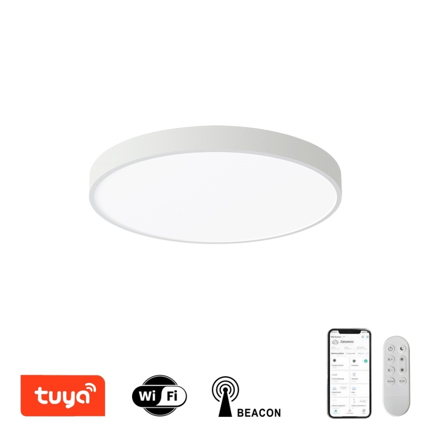 Immax NEO 07251L - LED Димируем плафон NEO LITE SEMPLICI LED/36W/230V 3000-6000K Wi-Fi Tuya бял + дистанционно управление