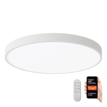 Immax NEO 07252L - LED Димируем плафон NEO LITE SEMPLICI LED/48W/230V 3000-6000K Wi-Fi Tuya бял + дистанционно управление