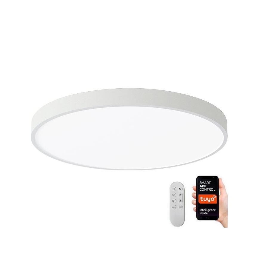 Immax NEO 07252L - LED Димируем плафон NEO LITE SEMPLICI LED/48W/230V 3000-6000K Wi-Fi Tuya бял + дистанционно управление