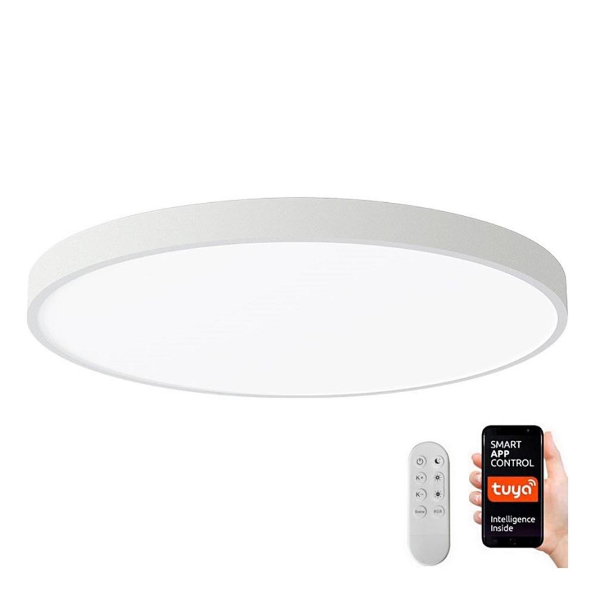 Immax NEO 07253L - LED Димируем плафон NEO LITE SEMPLICI LED/60W/230V 3000-6000K Wi-Fi Tuya бял + дистанционно управление