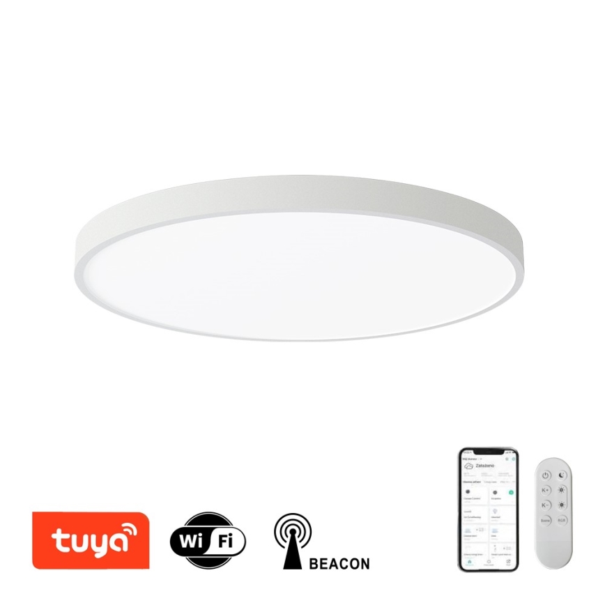Immax NEO 07253L - LED Димируем плафон NEO LITE SEMPLICI LED/60W/230V 3000-6000K Wi-Fi Tuya бял + дистанционно управление