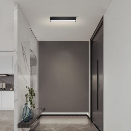 Immax NEO 07254L - LED Димируем плафон NEO LITE LUNGO LED/20W/230V 3000-6000K Wi-Fi Tuya черен + дистанционно управление