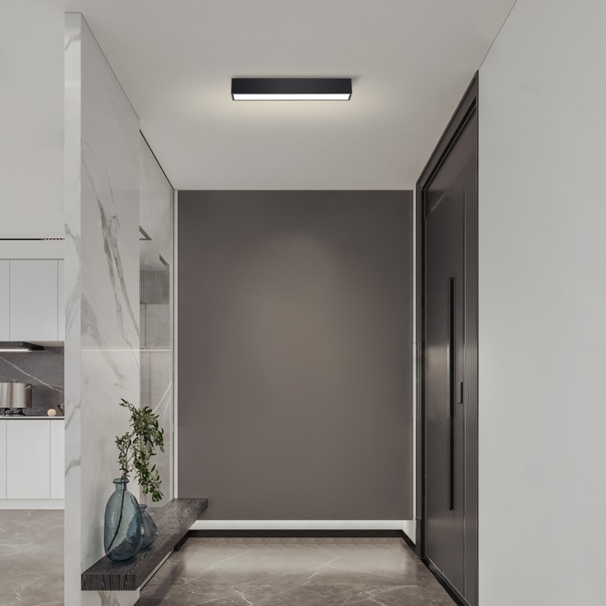 Immax NEO 07254L - LED Димируем плафон NEO LITE LUNGO LED/20W/230V 3000-6000K Wi-Fi Tuya черен + дистанционно управление