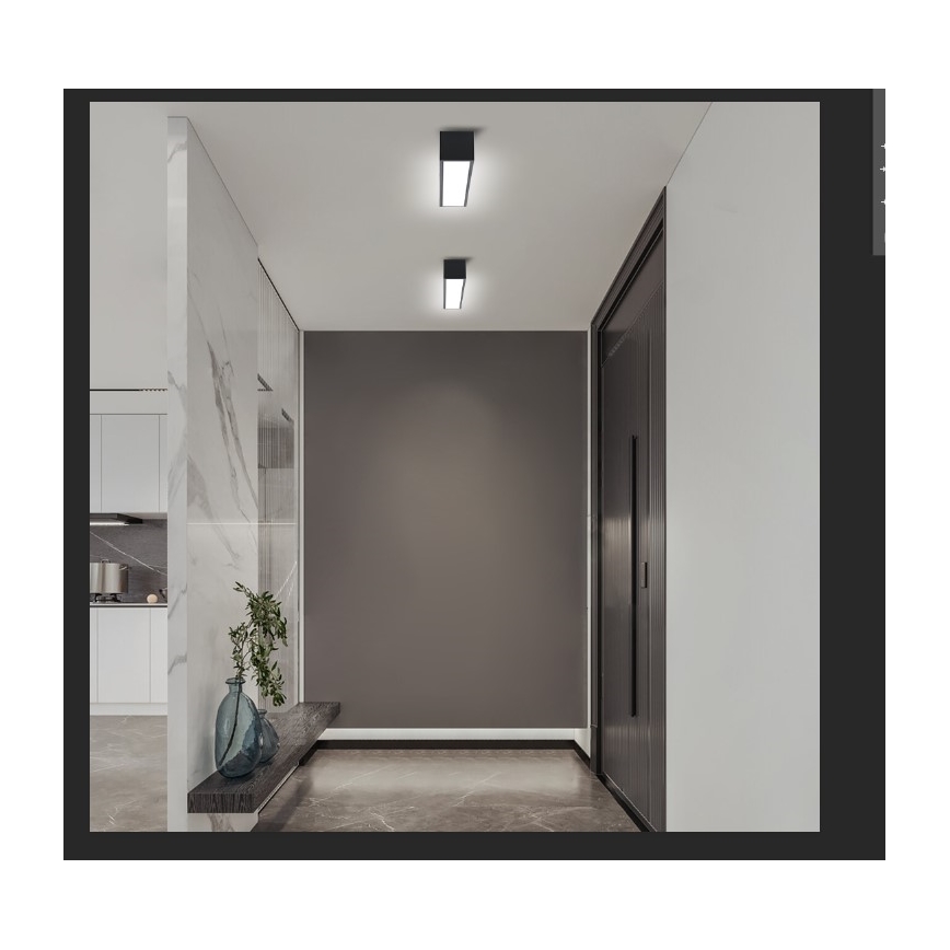 Immax NEO 07254L - LED Димируем плафон NEO LITE LUNGO LED/20W/230V 3000-6000K Wi-Fi Tuya черен + дистанционно управление