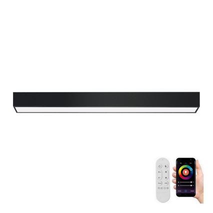 Immax NEO 07255L - LED Димируем плафон NEO LITE LUNGO LED/20W/230V 3000-6000K Wi-Fi Tuya черен + дистанционно управление