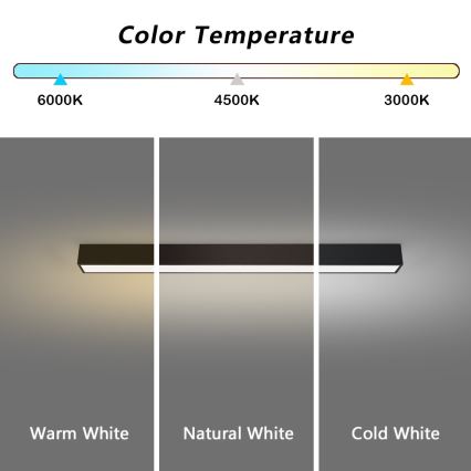 Immax NEO 07255L - LED Димируем плафон NEO LITE LUNGO LED/20W/230V 3000-6000K Wi-Fi Tuya черен + дистанционно управление
