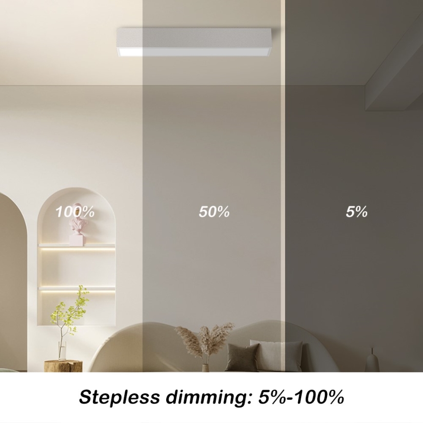 Immax NEO 07257L - LED регулируемо таванно осветително тяло NEO LITE LUNGO LED/20W/230V 3000-6000K Wi-Fi Tuya бяло + дистанционно управление