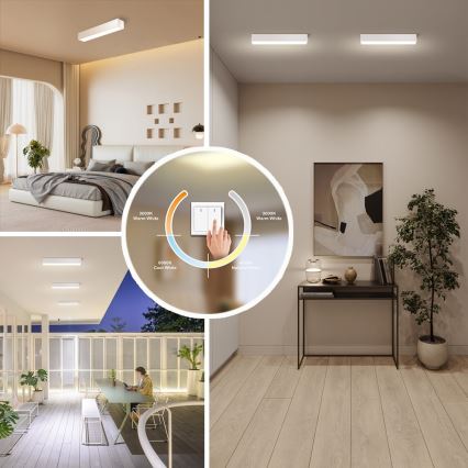 Immax NEO 07257L - LED регулируемо таванно осветително тяло NEO LITE LUNGO LED/20W/230V 3000-6000K Wi-Fi Tuya бяло + дистанционно управление