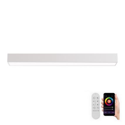Immax NEO 07258L - LED Димируем плафон NEO LITE LUNGO LED/29W/230V 3000-6000K Wi-Fi Tuya бял + дистанционно управление