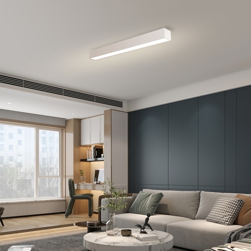 Immax NEO 07258L - LED Димируем плафон NEO LITE LUNGO LED/29W/230V 3000-6000K Wi-Fi Tuya бял + дистанционно управление