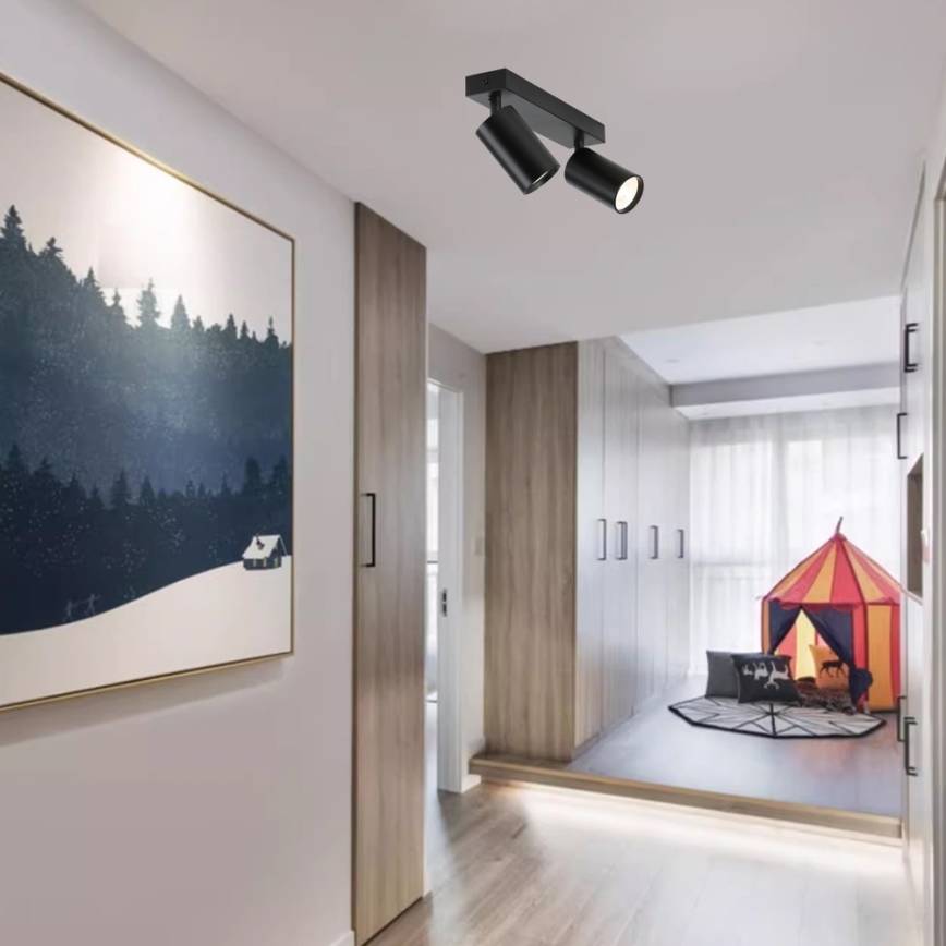 Immax NEO 07262W - LED RGB+CCT регулируемо точково осветително тяло NEO LITE PUNTO 2xGU10/6W/230V Wi-Fi Tuya