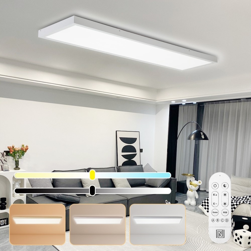 Immax NEO 07276L - LED Димируем плафон за баня NEO LITE FRAME LED/50W/230V IP44 Wi-Fi Tuya + дистанционно управление бял