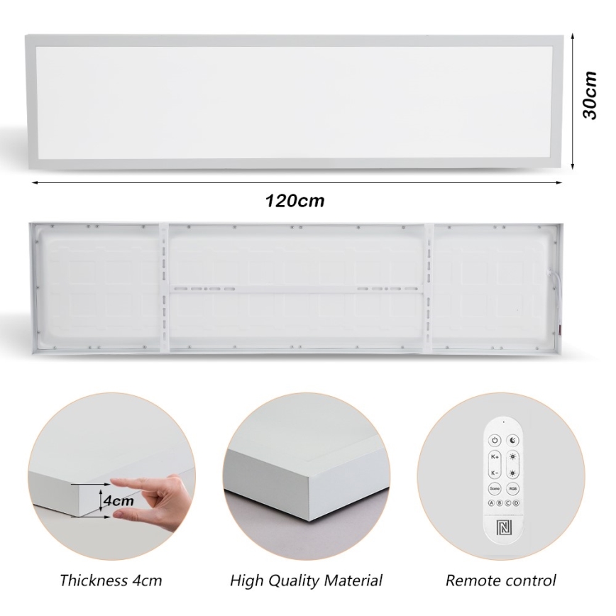 Immax NEO 07276L - LED Димируем плафон за баня NEO LITE FRAME LED/50W/230V IP44 Wi-Fi Tuya + дистанционно управление бял