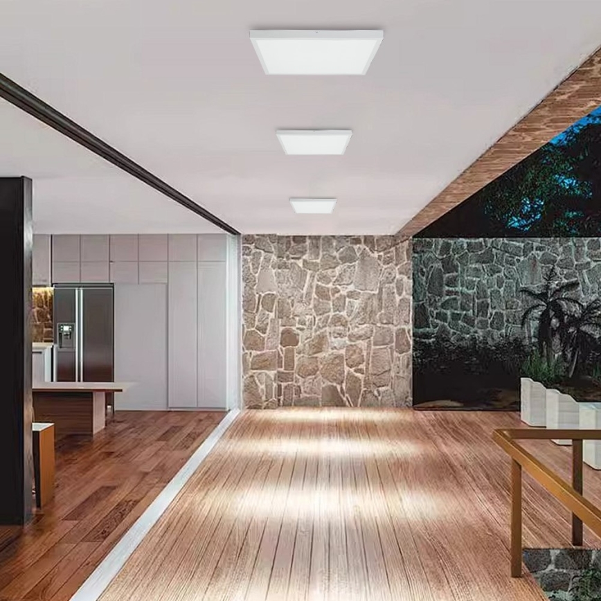 Immax NEO 07277L - LED Димируем плафон за баня NEO LITE FRAME LED/50W/230V IP44 Wi-Fi Tuya +remote управление бял