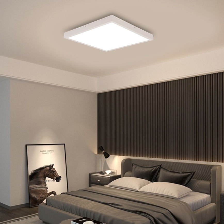 Immax NEO 07277L - LED Димируем плафон за баня NEO LITE FRAME LED/50W/230V IP44 Wi-Fi Tuya +remote управление бял