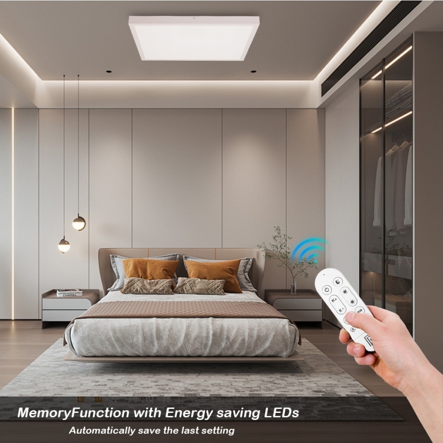 Immax NEO 07277L - LED Димируем плафон за баня NEO LITE FRAME LED/50W/230V IP44 Wi-Fi Tuya +remote управление бял