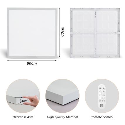 Immax NEO 07277L - LED Димируем плафон за баня NEO LITE FRAME LED/50W/230V IP44 Wi-Fi Tuya +remote управление бял
