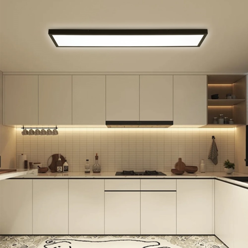 Immax NEO 07278L - LED Димируем плафон за баня NEO LITE FRAME LED/50W/230V IP44 Wi-Fi Tuya + дистанционно управление черен